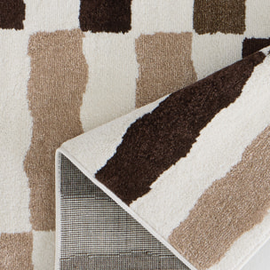 SANTAL - Tapis de salon beige à rayures