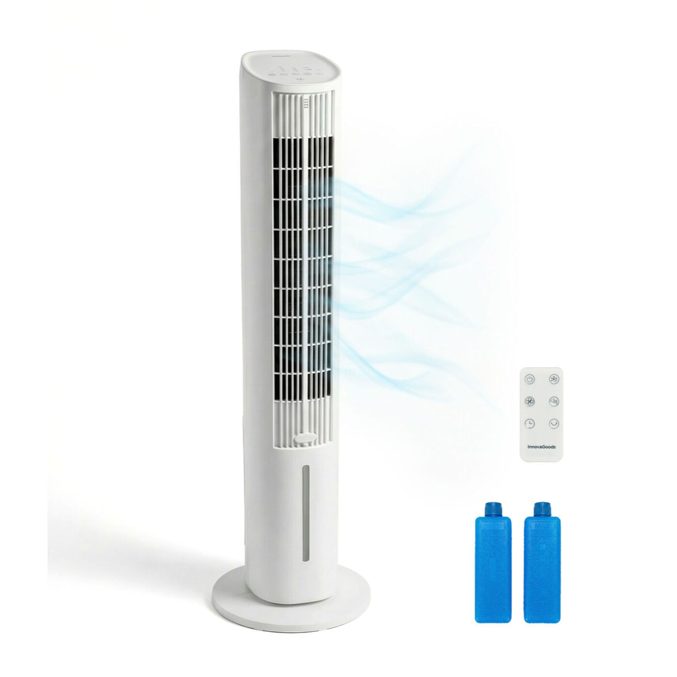 Climatizzatore Evaporativo Portatile a Torre Multifunzione con Telecomando Hushly InnovaGoods