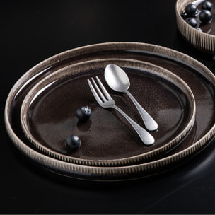 Service 12 pièces marron - "Cappuccino"