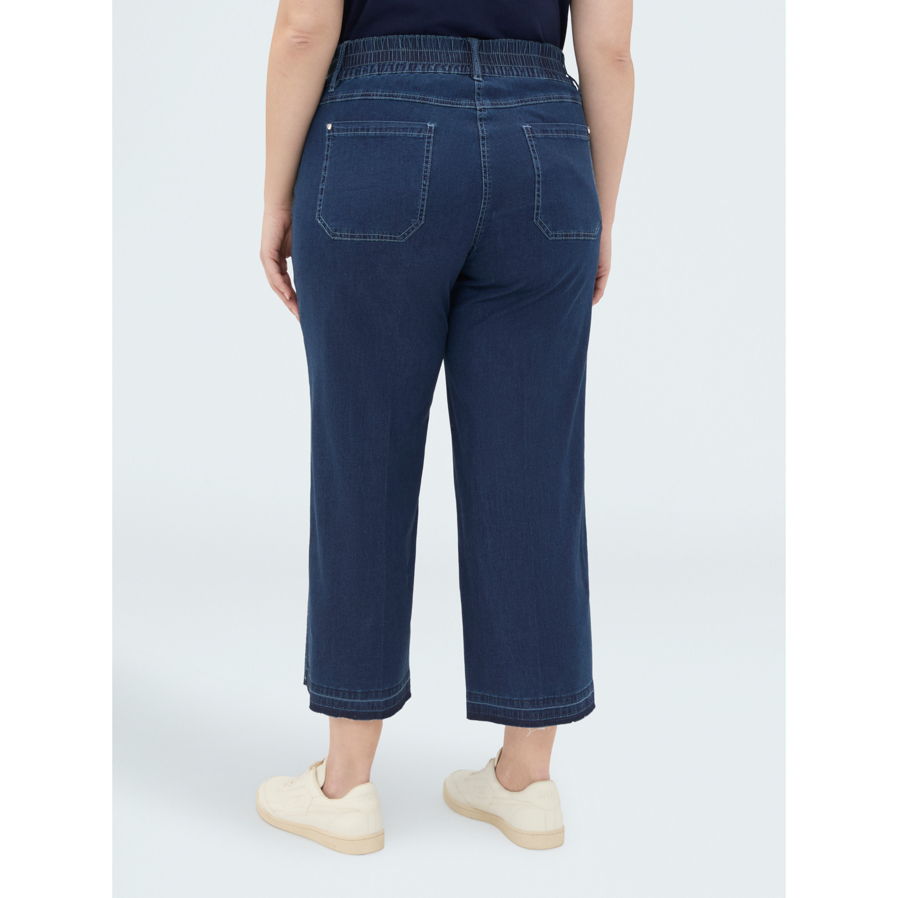 Fiorella Rubino - Jeans cropped in denim leggero - Blu