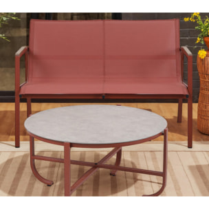 Salon de jardin - 4 places - terracotta - PERTH