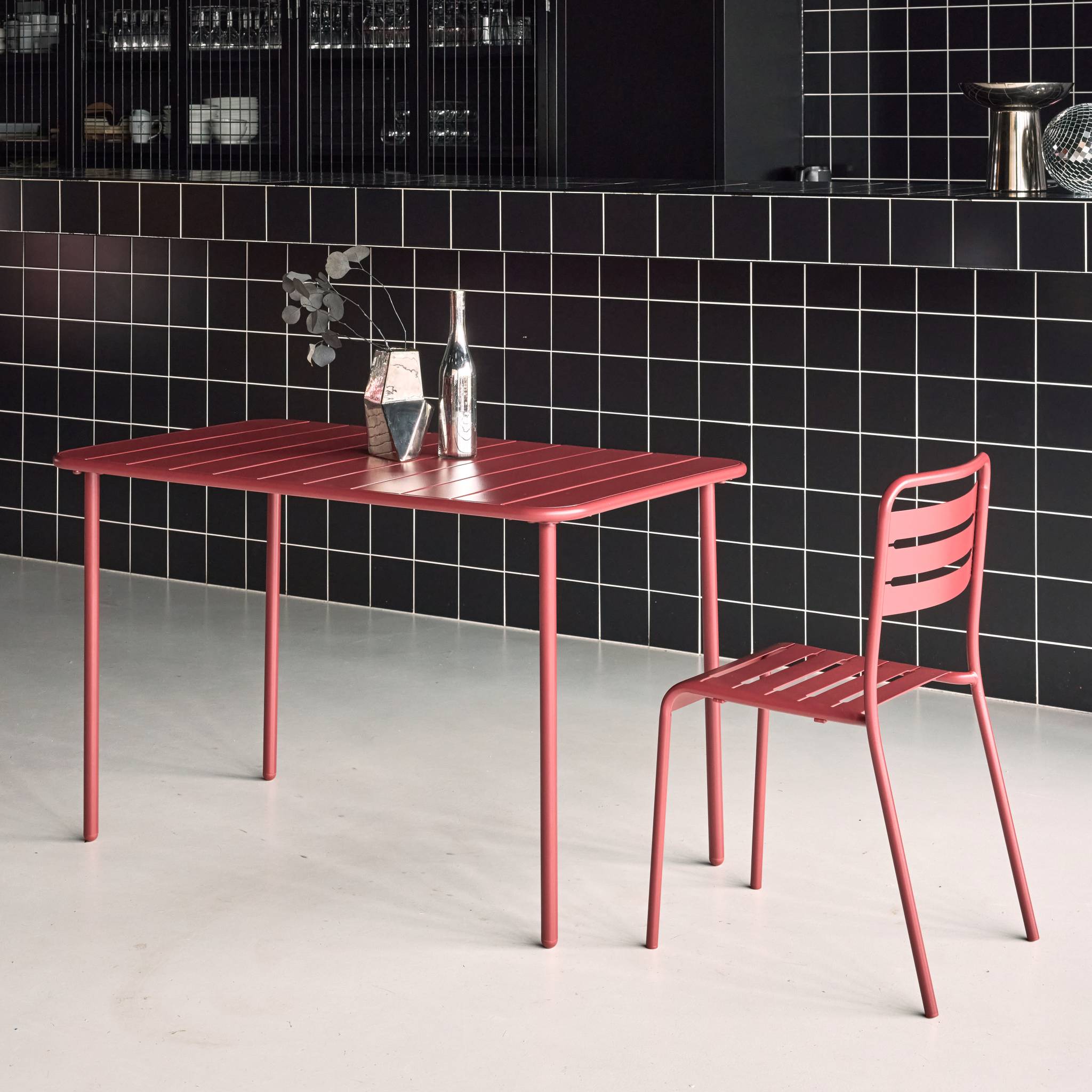 Table de jardin métal 4 places AMÉLIA