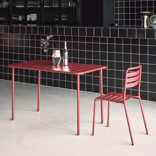 Table de jardin métal 4 places AMÉLIA