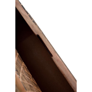 Mesitas de Noche de Madera de Acacia 57 Cm Estilo Rústico Moderno