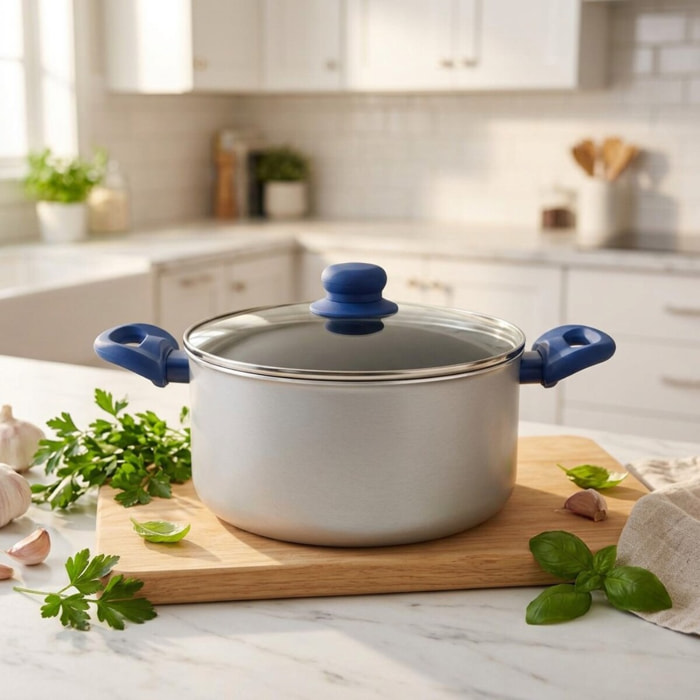 Faitout avec dosage d'huile et couvercle 24 cm Tasty Casserole