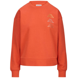 Kappa - Felpe Donna Arancione - Logo Kifoli