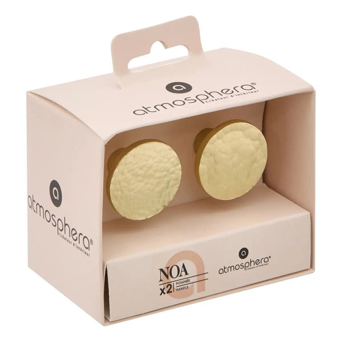 Lot de 2 boutons de meuble Noa en fonte