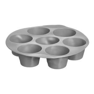 Stampo in silicone per friggitrice ad aria con 7 scomparti grigio