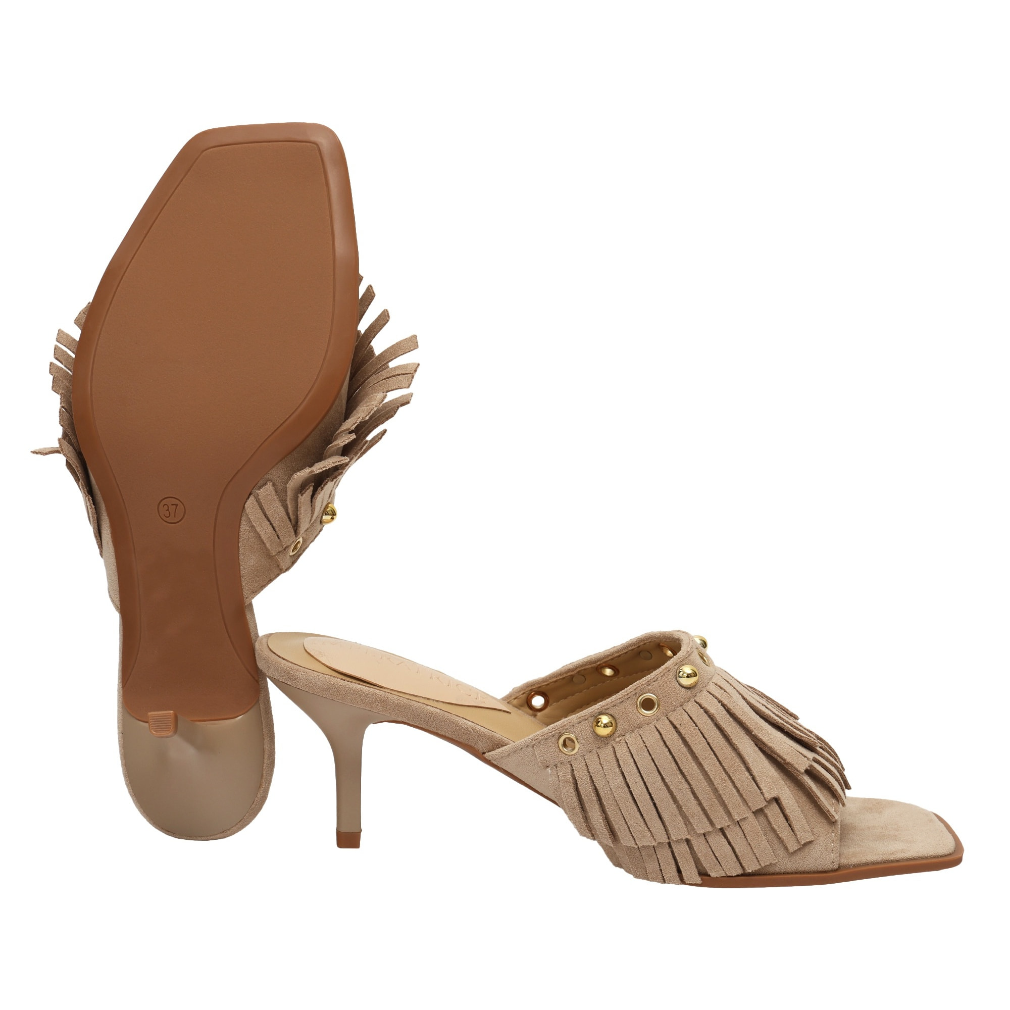 Sandali frange - tacco 7,0 cm