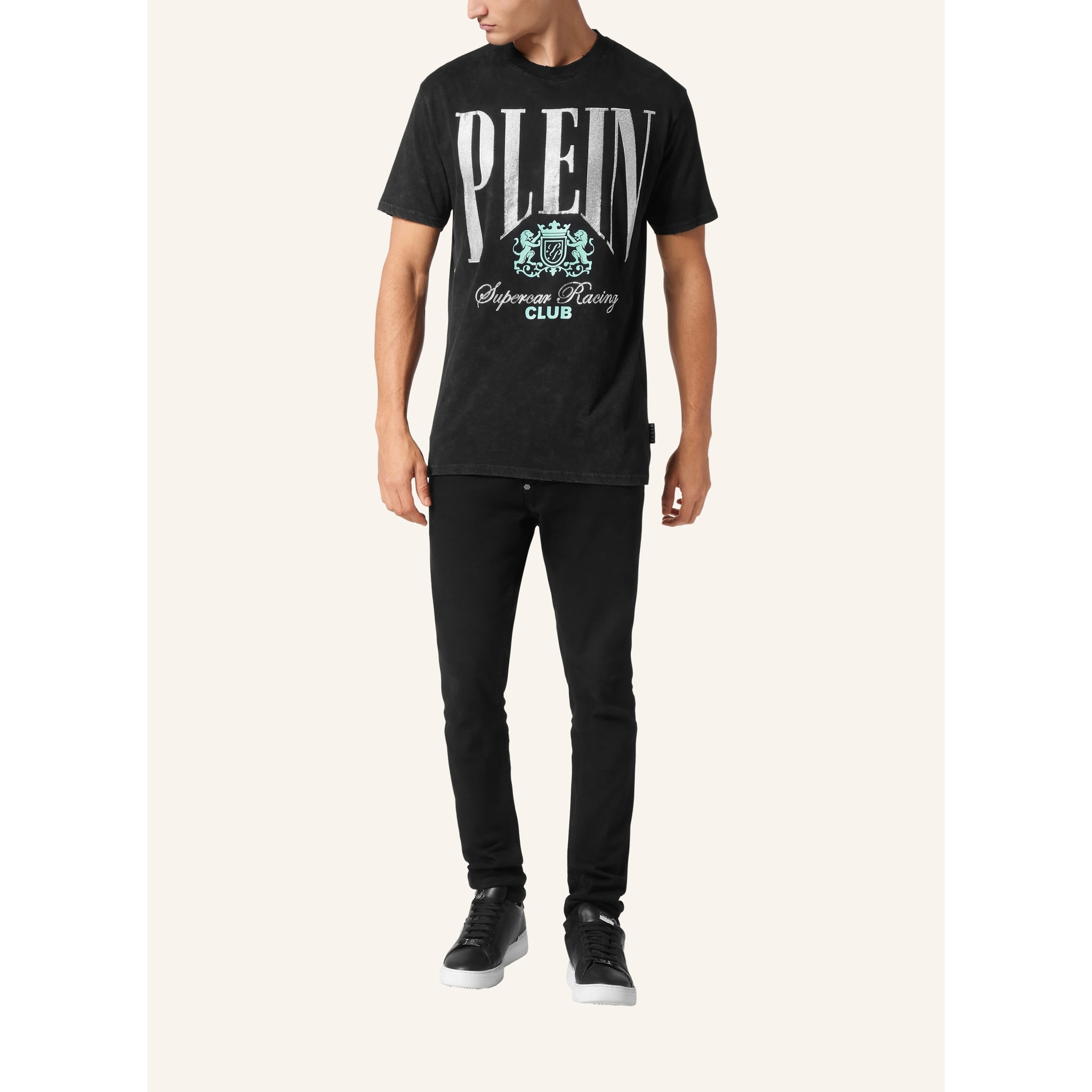PHILIPP PLEIN T-Shirt Round Neck RACING
