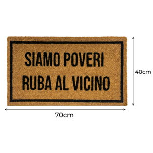 Zerbino Ingresso Casa Antiscivolo In Cocco Scritte Divertenti Ruba al Vicino