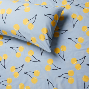 set de sabanas 4pcs cama doble: sabana encimera + sabana bajera + 2 fundas de almohada Benetton fruits