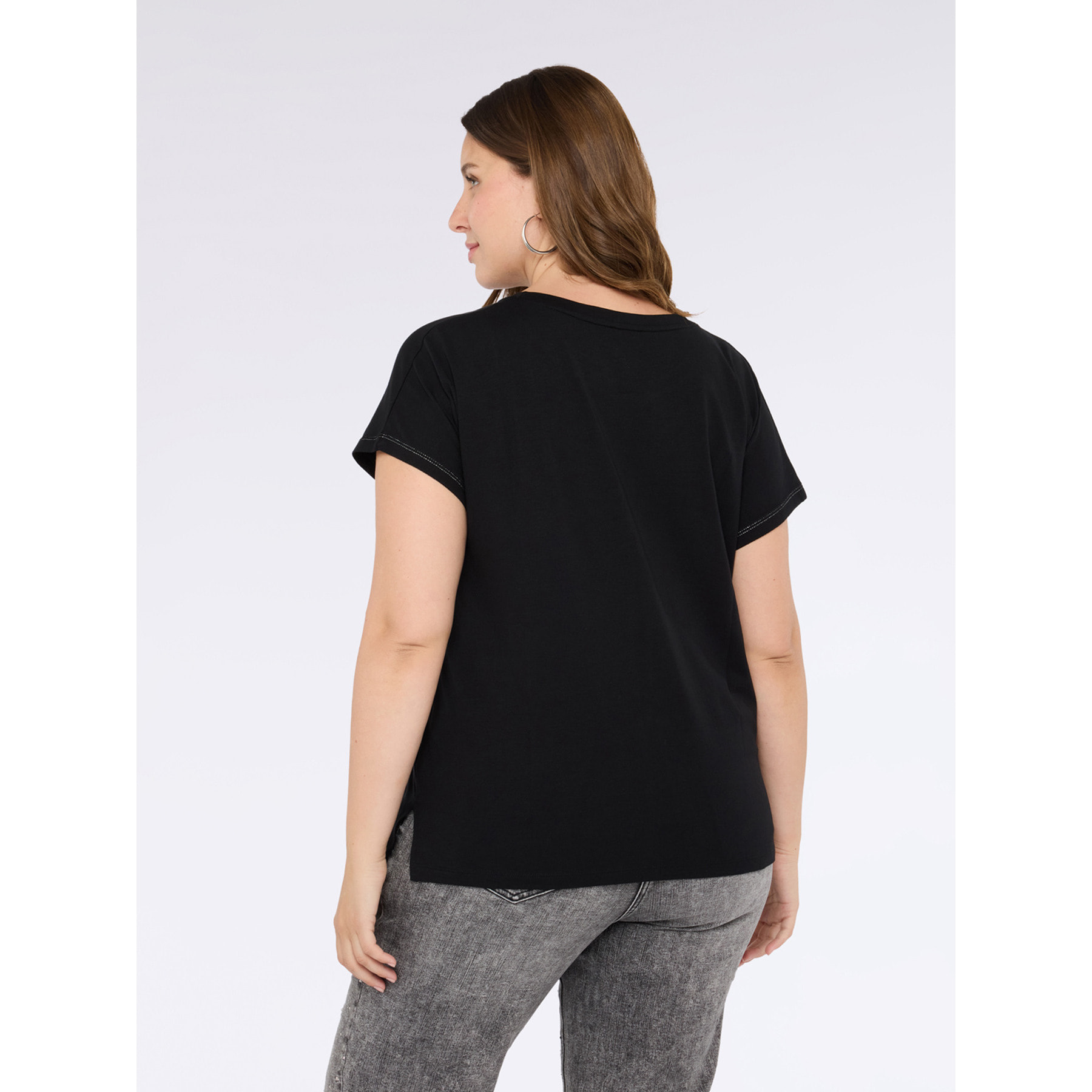 Fiorella Rubino - Camiseta de punto jersey con frase divertida - Negro