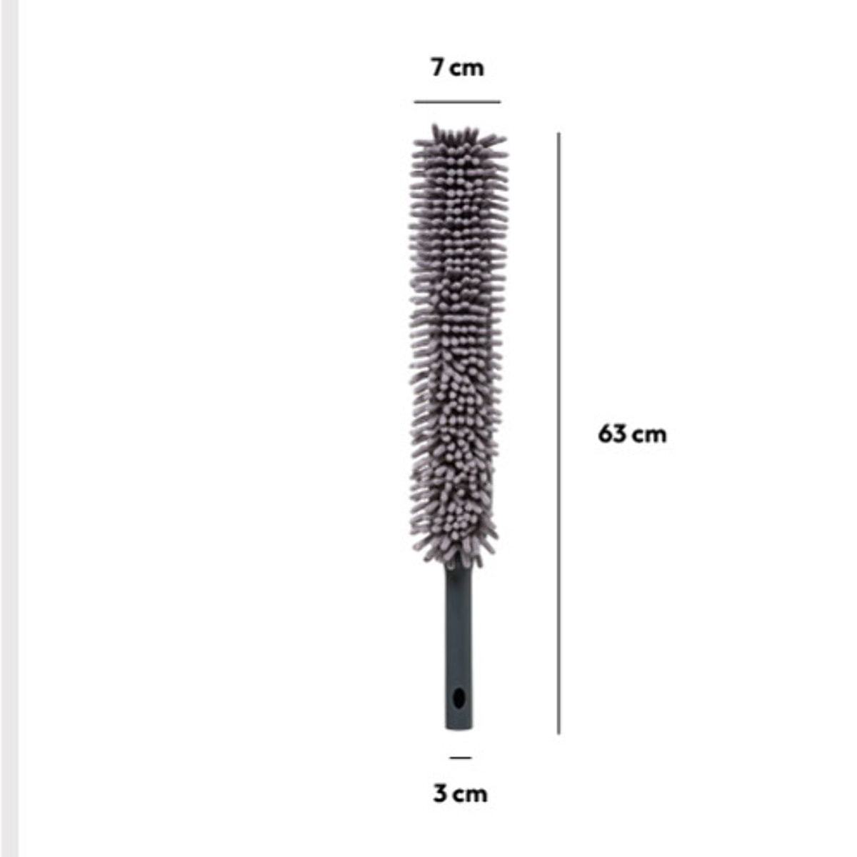 Tête de plumeau double face Gris Click & Clean