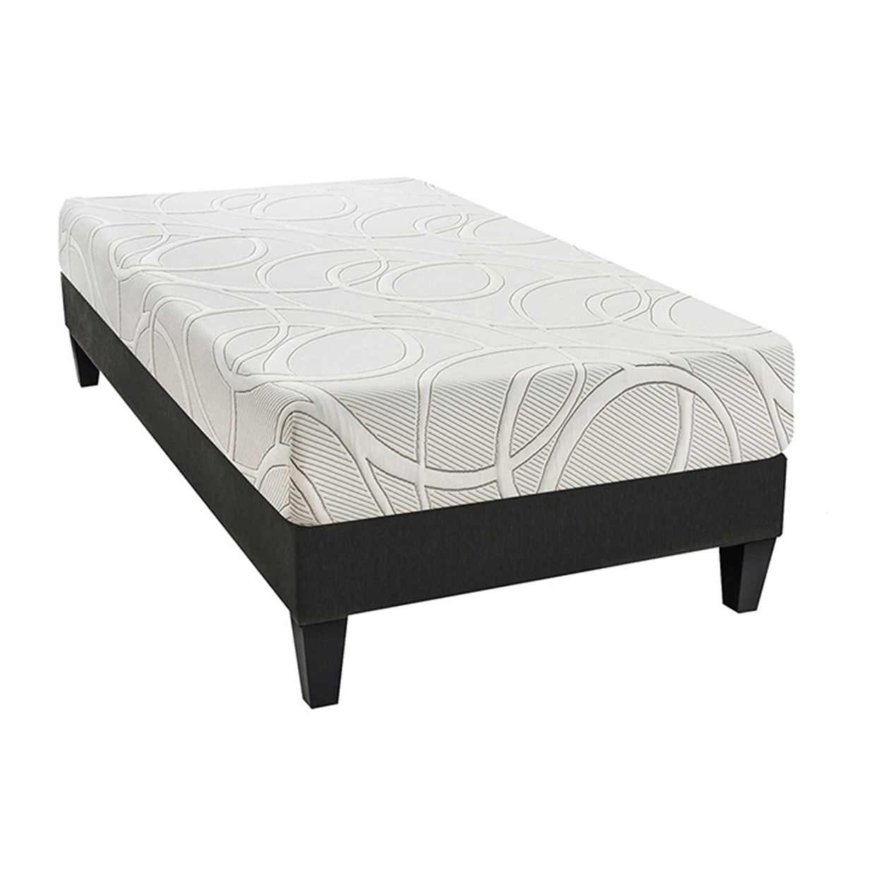 Ensemble matelas et sommier Eupraxie - Blanc