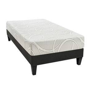 Ensemble matelas et sommier Eupraxie - Blanc