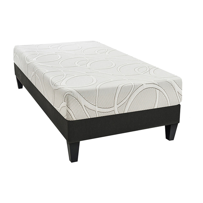 Ensemble matelas et sommier Eupraxie - Blanc