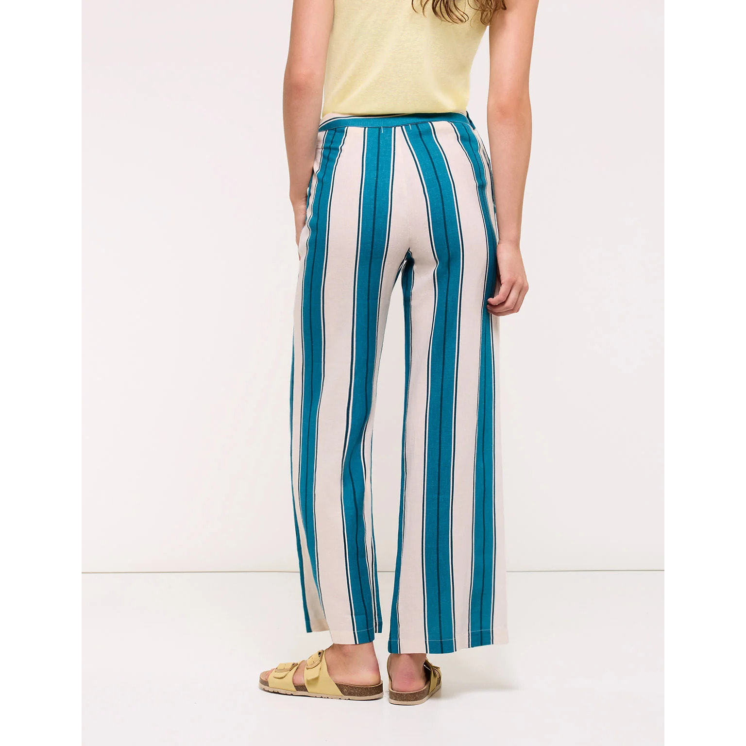 Pantalón Largo Turquesa Rayas - Doven