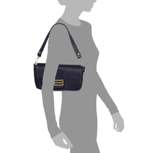 Alluvioni borsa a mano e borsa a tracolla donna. Pelle autentica finitura Dollaro.