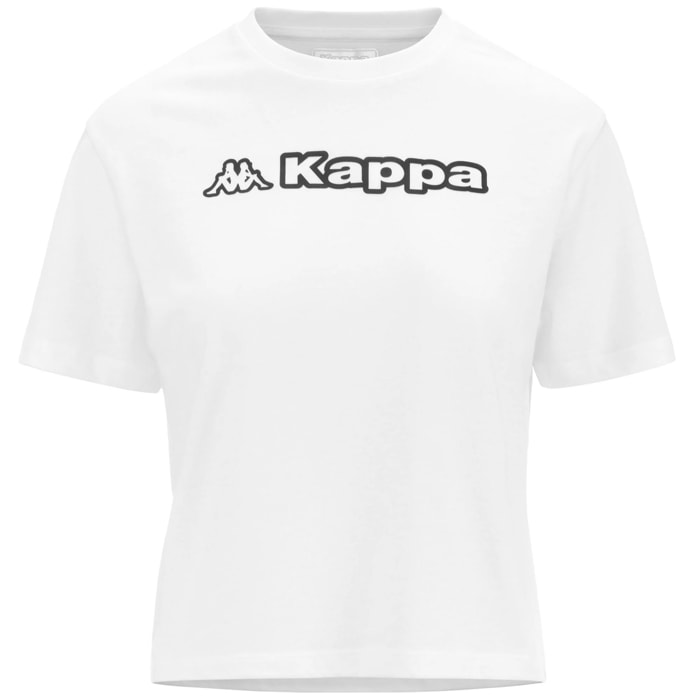 Kappa - T-Shirts & Top Donna Bianco - Logo Frega