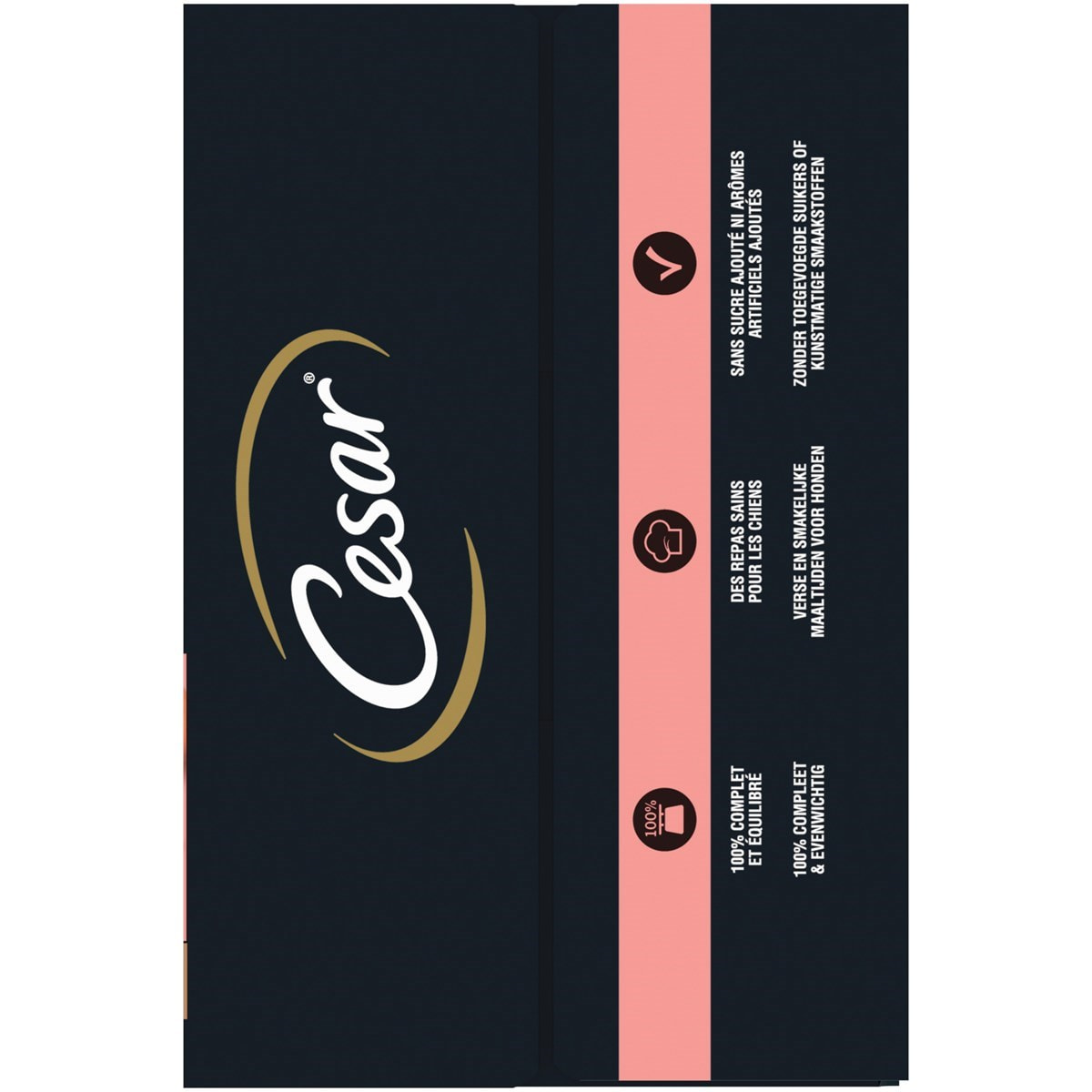 CESAR 72 Sachets fraîcheur en sauce 4 variétés pour chien 100g (6x12)