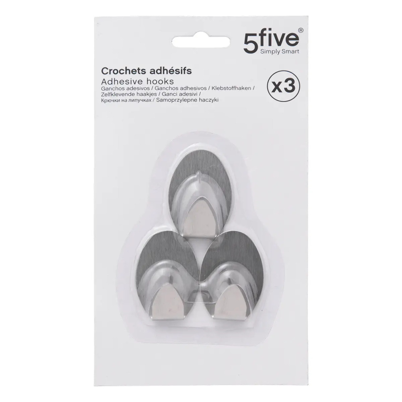 3 crochets adhésifs