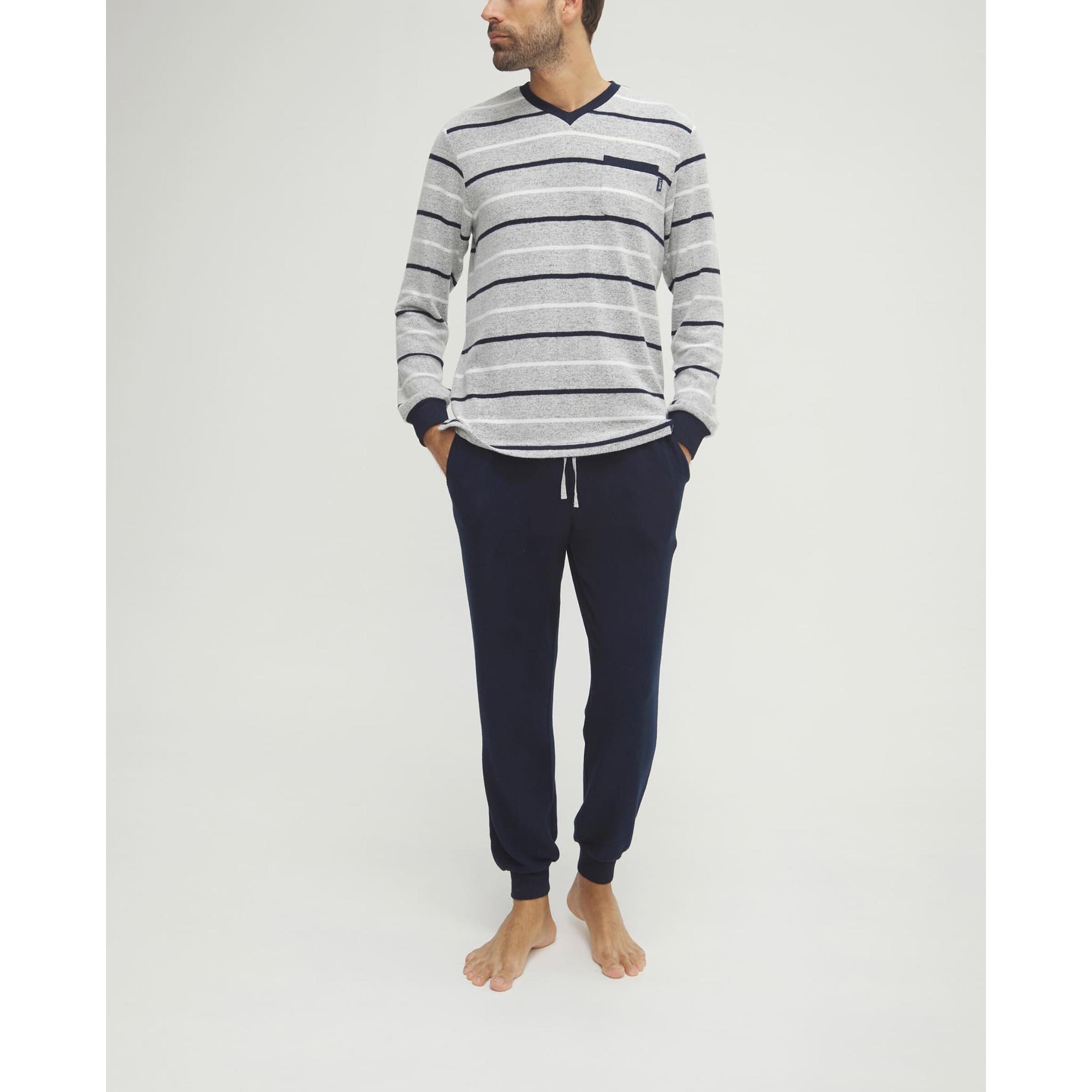 Pijama hombre rayas azules vigore