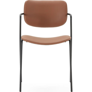 Lot de 2 chaises en simili cuir - SKANDI