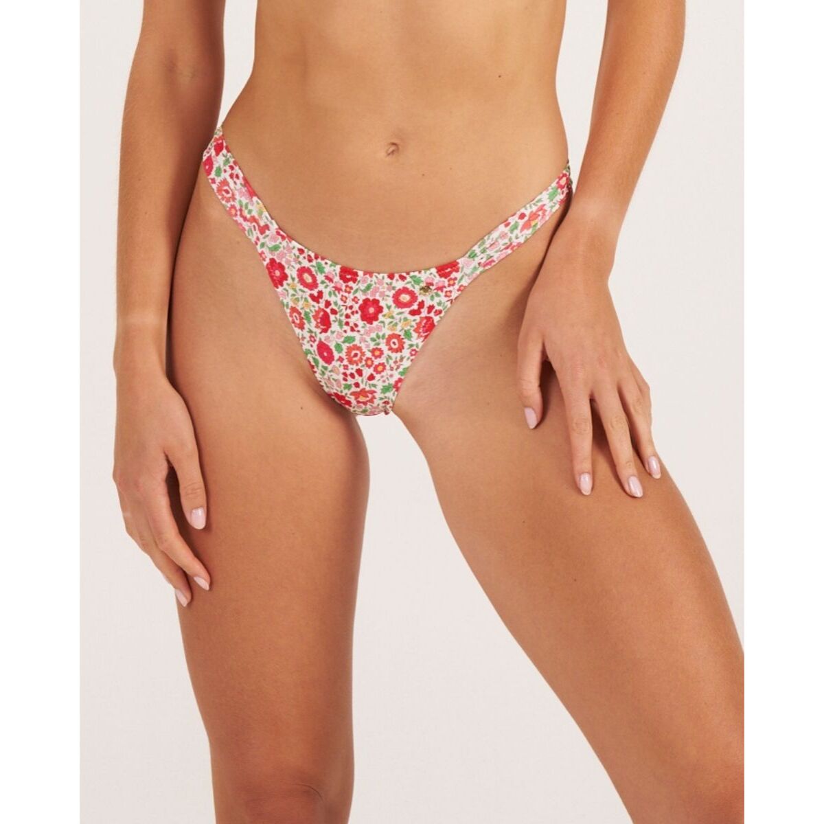 Braga de bikini semibrasileña con estampado de flores
