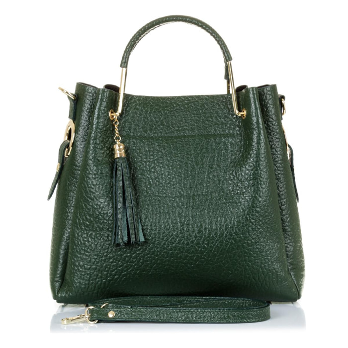 Vivalda Borsa shopping donna in vera pelle Dollaro