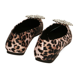 Ballerine leopard in raso