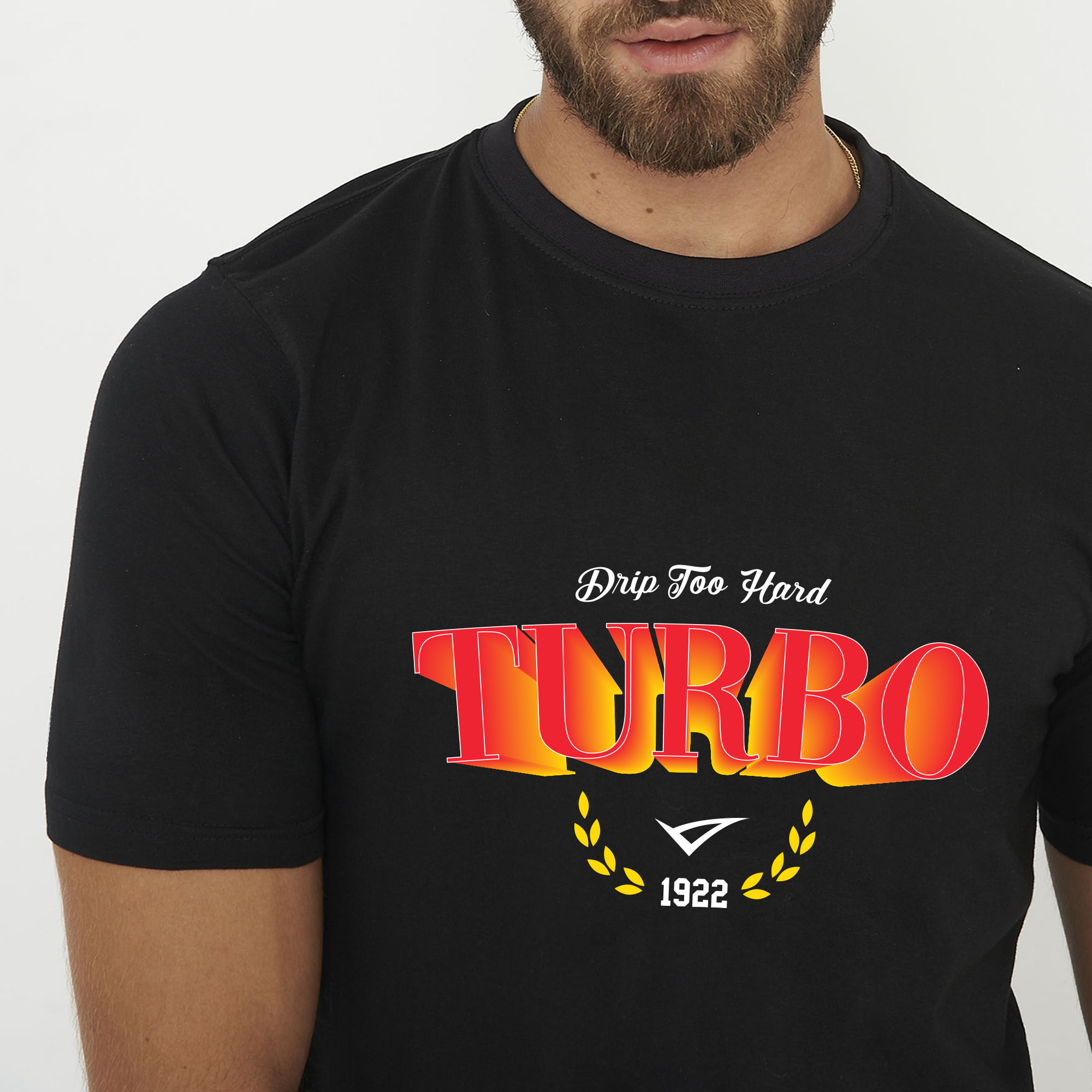 T-shirt in cotone TURBO nera