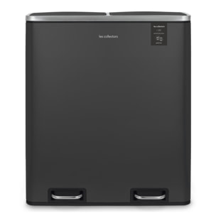 Papelera para reciclaje Les Collectors 2x30L – Gris oscuro Nº916