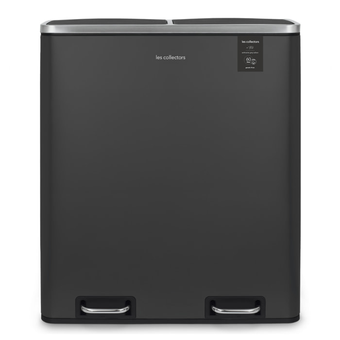 Papelera para reciclaje Les Collectors 2x30L – Gris oscuro Nº916