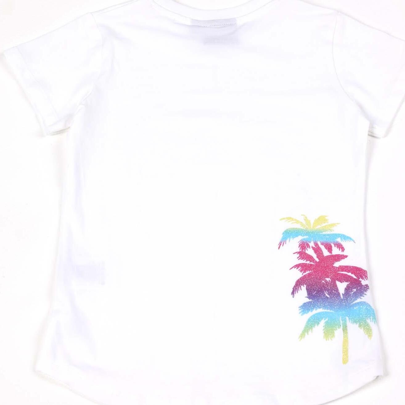 T-shirt a maniche corte da bambina in cotone Leone Bright