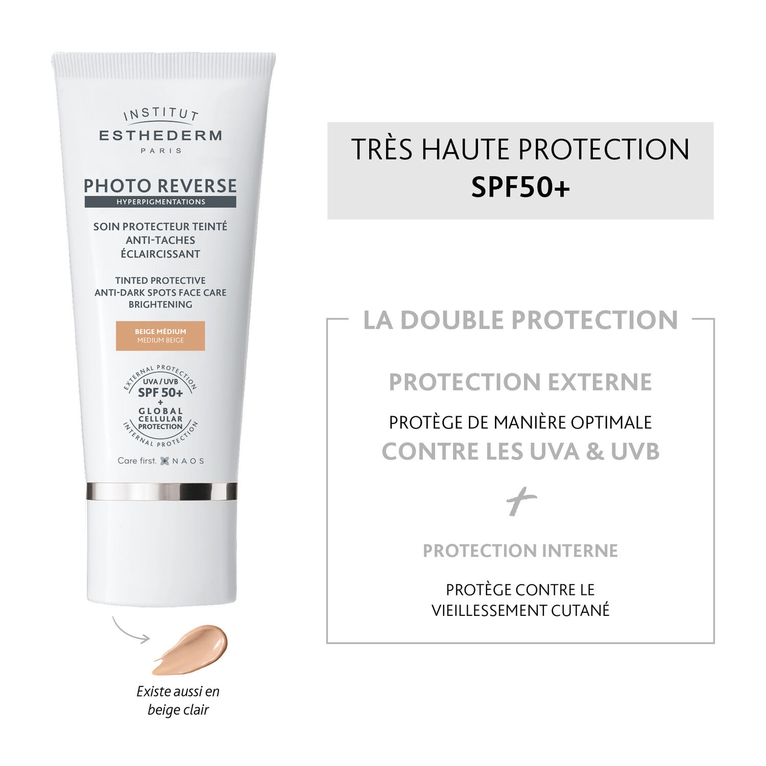 Photo Reverse - Soin Protecteur Éclaircissant Anti-Tâches - Teinté Beige Medium 50 ml