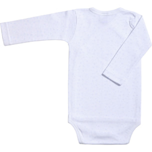 Body bebé manga larga cuello estrellitas