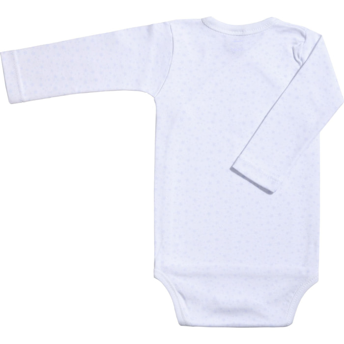 Body bebé manga larga cuello estrellitas