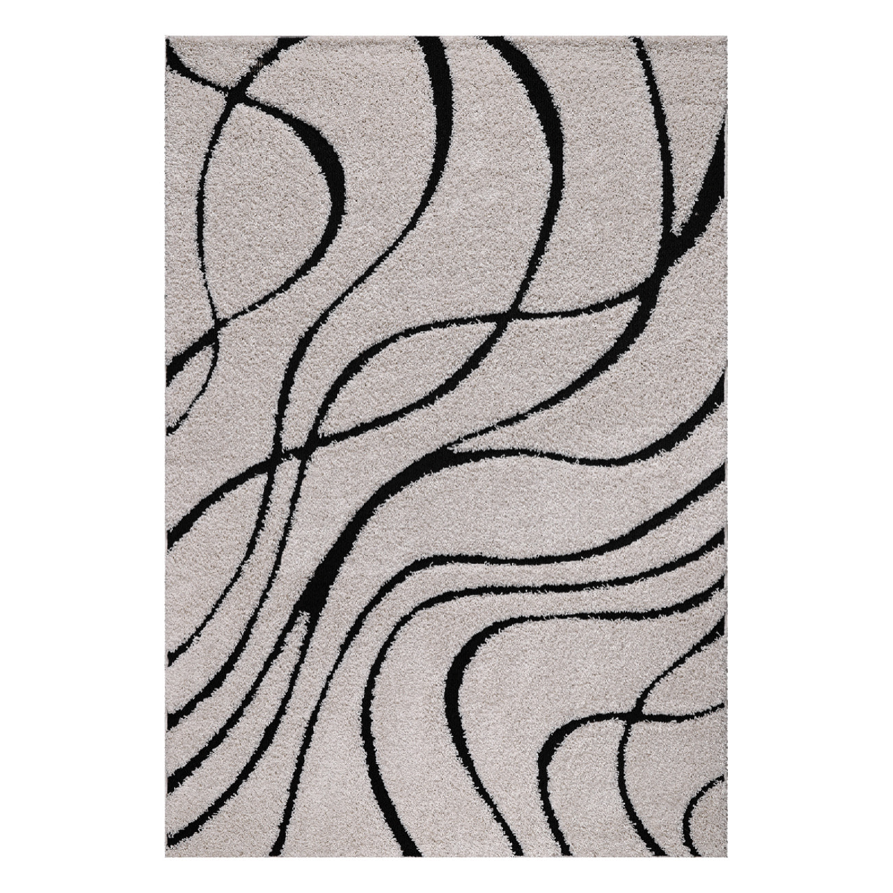 Tapis shaggy tissé motif géométrique DASO