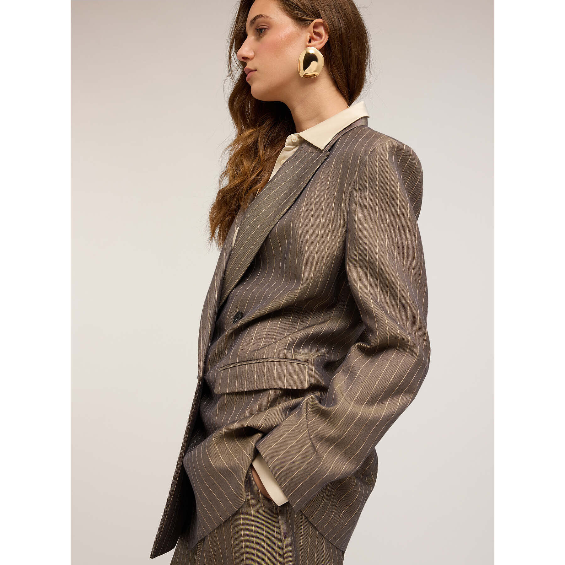 Motivi - Blazer man style gessato - Grigio