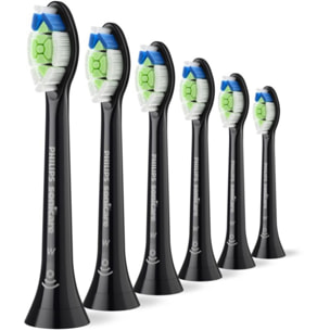 Brossette dentaire PHILIPS Sonicare lot de 6 - HX6066/88 black Optimal W2