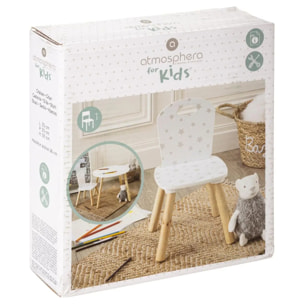 Chaise enfant "Douceur" motifs gris