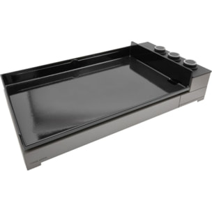 Plancha gaz FORGE ADOUR Premium Acier 75 NG noir gris 3 brûleurs à poser, 73.2x40.9 cm