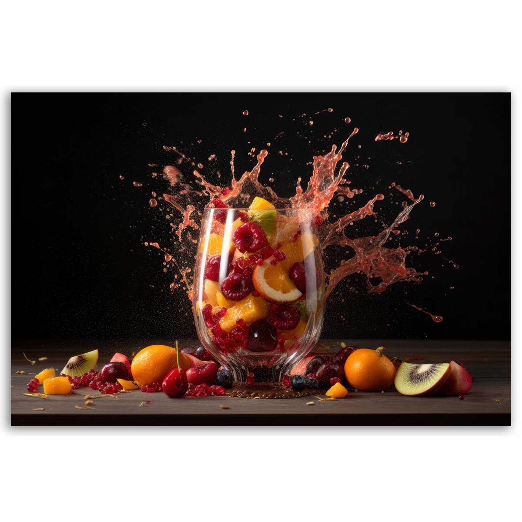 Tableau éclat gourmand aux fruits frais Toile imprimée