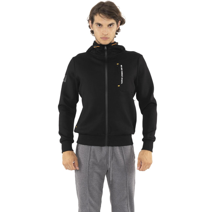 Sudadera de neopreno de invierno para hombre,capuch, cremallera, Leone 1947 Tech