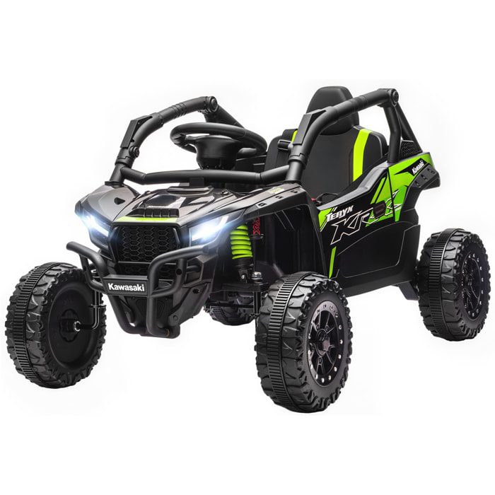 Buggy Kawasaki teryx KRX 1000 12V 2 moteurs 25W télécommande effets sonores lumineux vert