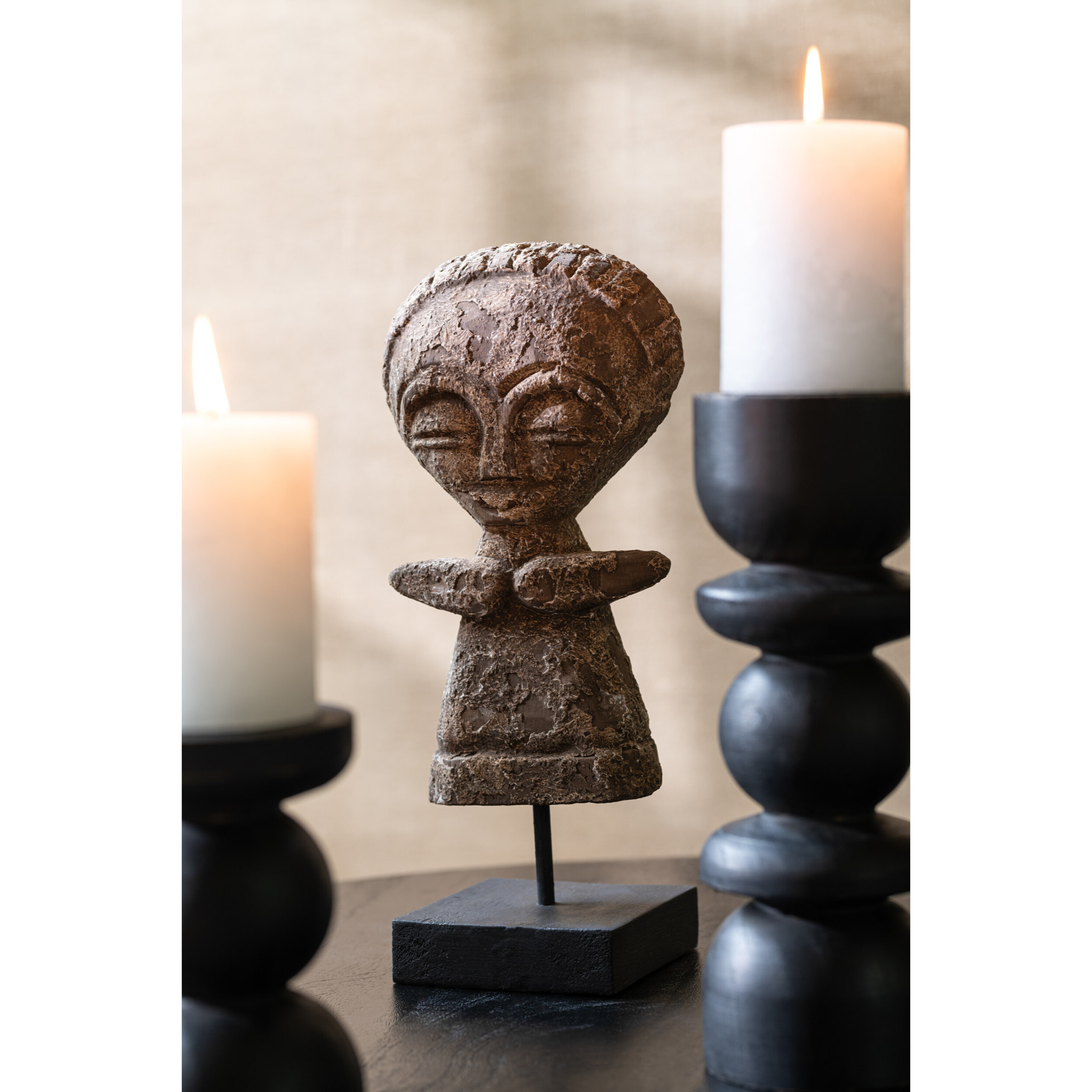 J-Line décoration Statue Ying - bois - naturel - small