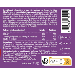Nutri&Co Formule Satiété - Coupe Faim Puissant DNF-10® et Caroube Réduction d'Apétit - 60 gélules