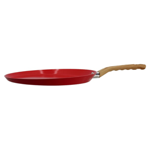 Galetière 32cm avec revêtement céramique rouge - tous feux COLORAMA