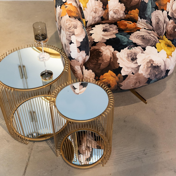 Tables d'appoint Wire Double laiton set de 2 Kare Design